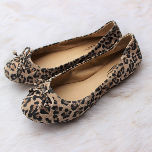 LUCKY BRAND Suede Leopard Print Ballet Flat 6 - Picture 1 of 8
